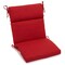 18-inch by 38-inch Spun Polyester Outdoor Squared Seat/Back Chair Cushion - Papprika